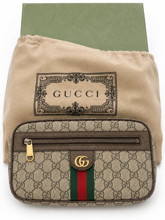 Gucci Handbags - Gucci Ophidia GG Supreme Monogram Belt Bag Waist Pack Crossbody Beige Brown